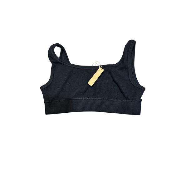 SKIMS Other - NWT SKIMS Black Waffle Scoop Bra in Onyx Size Large